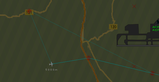 Screenshot of draging route to new waypoint